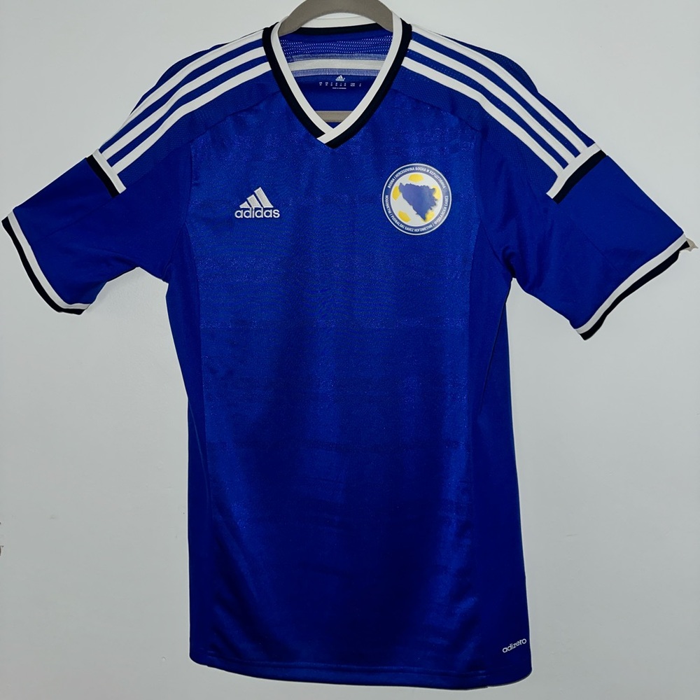 BOSNIA AND HERZEGOVINA 2014 2015 HOME FOOTBALL SHIRT SOCCER JERSEY ADIDAS SIZE M